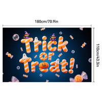 Happy Halloween Party Backdrop Banner Decoration for Photography Spooktacular Pumpkin, Black Cat Decor,Ghouls, bat,spide,Moon for Horror Themed Fantastic Celebration