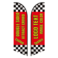 Double Sided Custom Feather Flag With Pole Kit Advertising Banner Sign for Outside Now Open Food Sale Thrift Store Buesiness