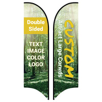 Double Sided Printing Custom Feather Flag for Outdoor Business Advertising Banner Coffee Open Welcome Car Wash Church School Market