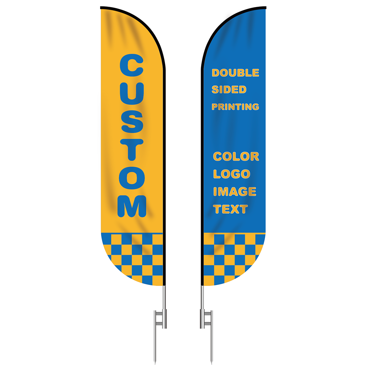 Double-Sided Custom Feather Flag Solutions for Business Promotion