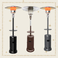 Umbrella Gas Heater LED Flame Liquefied Natural Gas Commercial Stove for Indoor Outdoor Use Freestanding for Hotels Homes