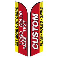 Double Sided Custom Feather Flag Banner Kit with Pole Stake for Outside Business Coffee Shop Sale Now Open Hiring Pizza  BBQ Fried Chicken Church School