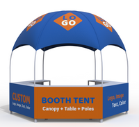 10x10FT Custom Dome Kiosk Tents Trade Show Hexagon Business Pop up Canopy Tent Custom Dome Tent