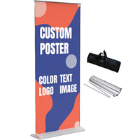 33"x79" 85x200cm Custom Retractable Banner Stand Kit Roll Up Banner Vertical Business Signs