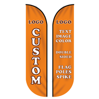 Double Sided Custom Feather Flag Pole Kit for Business Coffee Shop with Base BBQ Now Opeing Welcome Beer Salon Now Hiring Feater Banner Sign