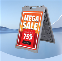 A Frame Sign | 24" x 36" Inch Folding Sandwich Board | Signicade Outdoor Standard with Adhesive Sidewalk Sign