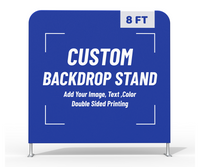 Custom Straight Tension Fabric Display Backdrop Stand, Step and Repeat Backdrops for Events, Trade Show Display Backdrop Booth