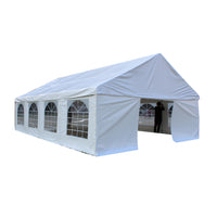 20x30 Party Tent Heavy Duty Upgrade PVC Vinyl Outdoor Gazebo Wedding Canopy Carport Shelter BBQ Tents with Church Sidewalls