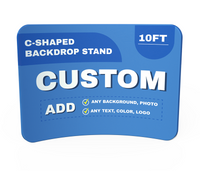 C-Shaped Custom Business Backdrop Stand Advertising Background for Event Trade Show
