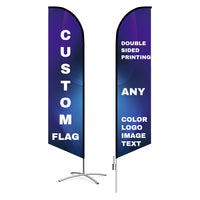 Double Sided Custom Diy Feather Flag Pole Kit With Stand Base For Outdoor Feather Banner