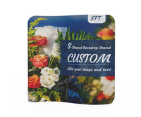 Custom Business S-Shaped Backdrop Stand Advertising Background for Event Trade Show