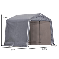 Outdoor Storage Shelter, Heavy Duty Waterproof Portable Shed with Roll-up Zipper Door and Ventilated Windows for Motorcycle, Bike, Tools