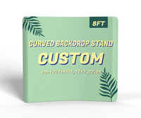 Custom Business Curved Backdrop Stand Kit Advertising Background for Event Trade Show