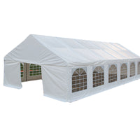20x40 Party Tent Heavy Duty Upgrade PVC Fire Retardent Vinyl Outdoor Gazebo Wedding Canopy Carport Shelter BBQ Tents with 12 Removable Sidewalls (White)
