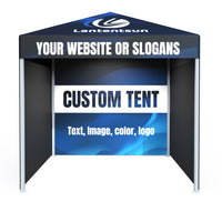 10x10FT Custom Advertising Pop up Canopy Tent 1pc Full Backwall, and 2Pcs Sidewalls