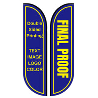 Double Sided Custom Feather Flag for Business Church Logo Text Customizable Advertising Banner Sign