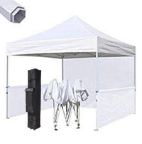 40mm Hex Aluminum Frame with Full Zippered Walls for 10 x 10 Easy Pop Up Canopy Tent with 2 Removable Half Side Walls