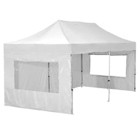 40mm Hex Aluminum Frame for 10 x 20 Easy Pop Up Canopy Tent,Enclosure Sidewall Kit with Roller Up Mesh Window and Door,4 Walls