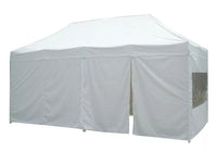 40mm Hex Aluminum Frame for 10X20FT Easy Pop Up Canopy Tent,Enclosure Sidewall Kit with Roller Up Mesh Window and Door,4 Walls