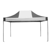 40mm Hex Aluminum Frame for 10 x 15 White With Black Easy Pop Up Canopy Tent Commercial-Grade Fire Retardant Canopy Top